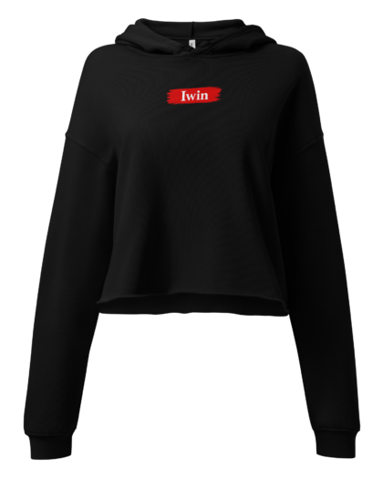 Iwin New Logo Crop Hoodie - Black
