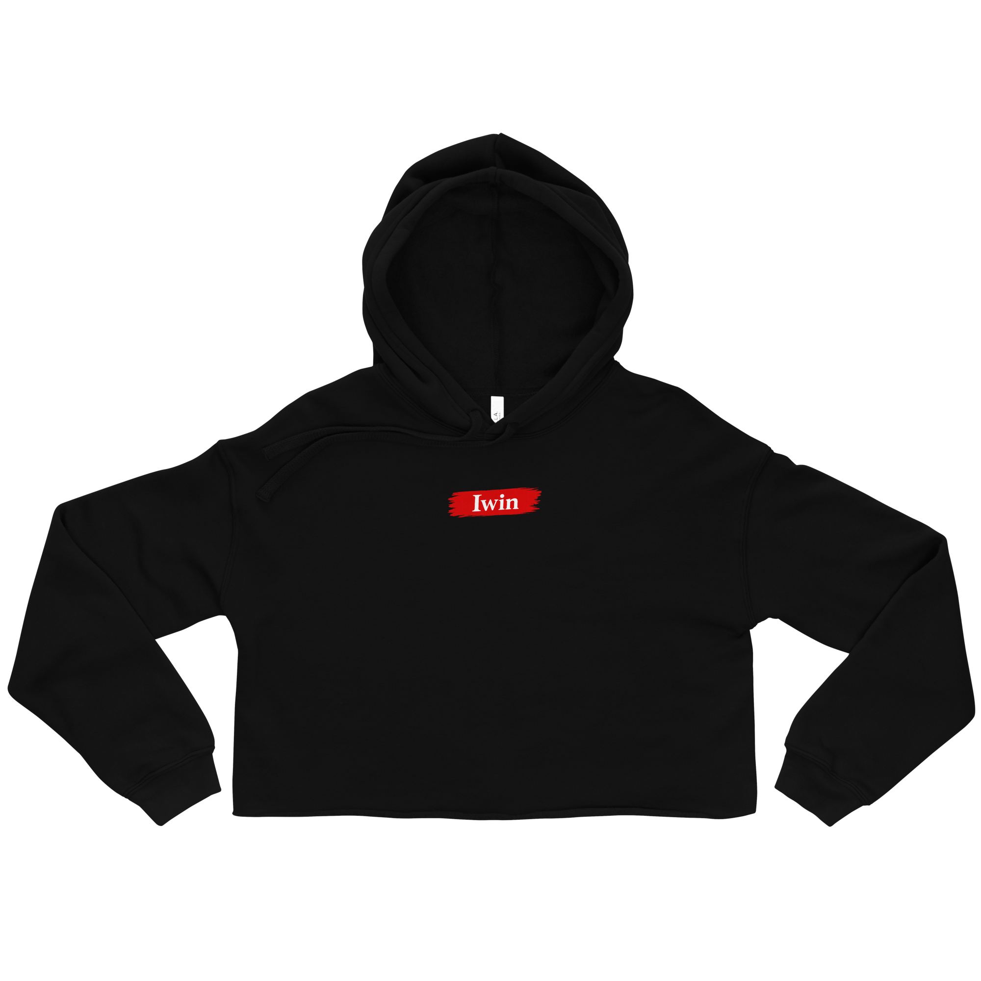 Iwin New Logo Crop Hoodie - Black - Image 6